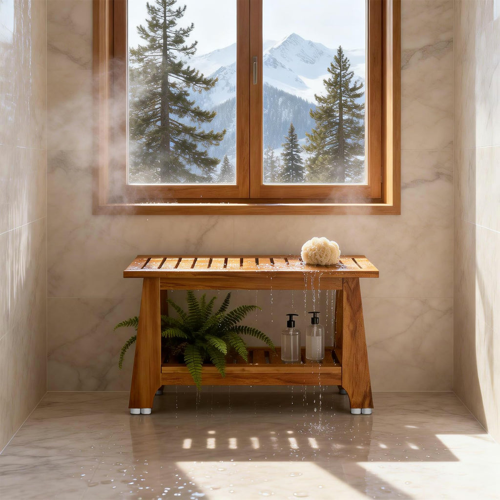 30" Teak Shower Bench I290