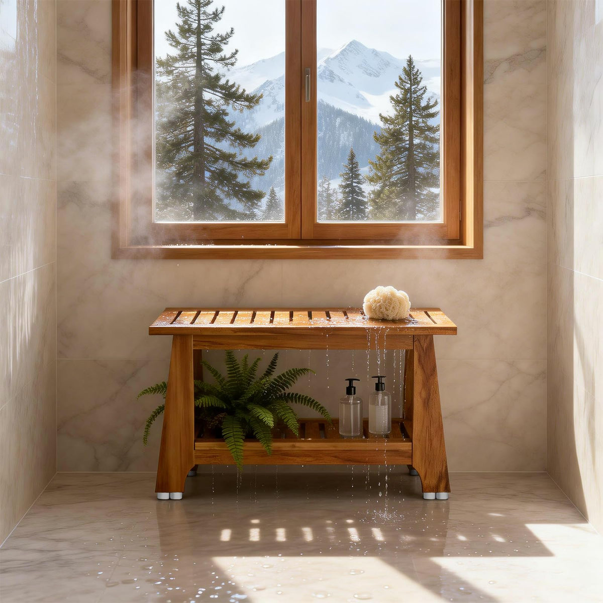 30" Teak Shower Bench I290
