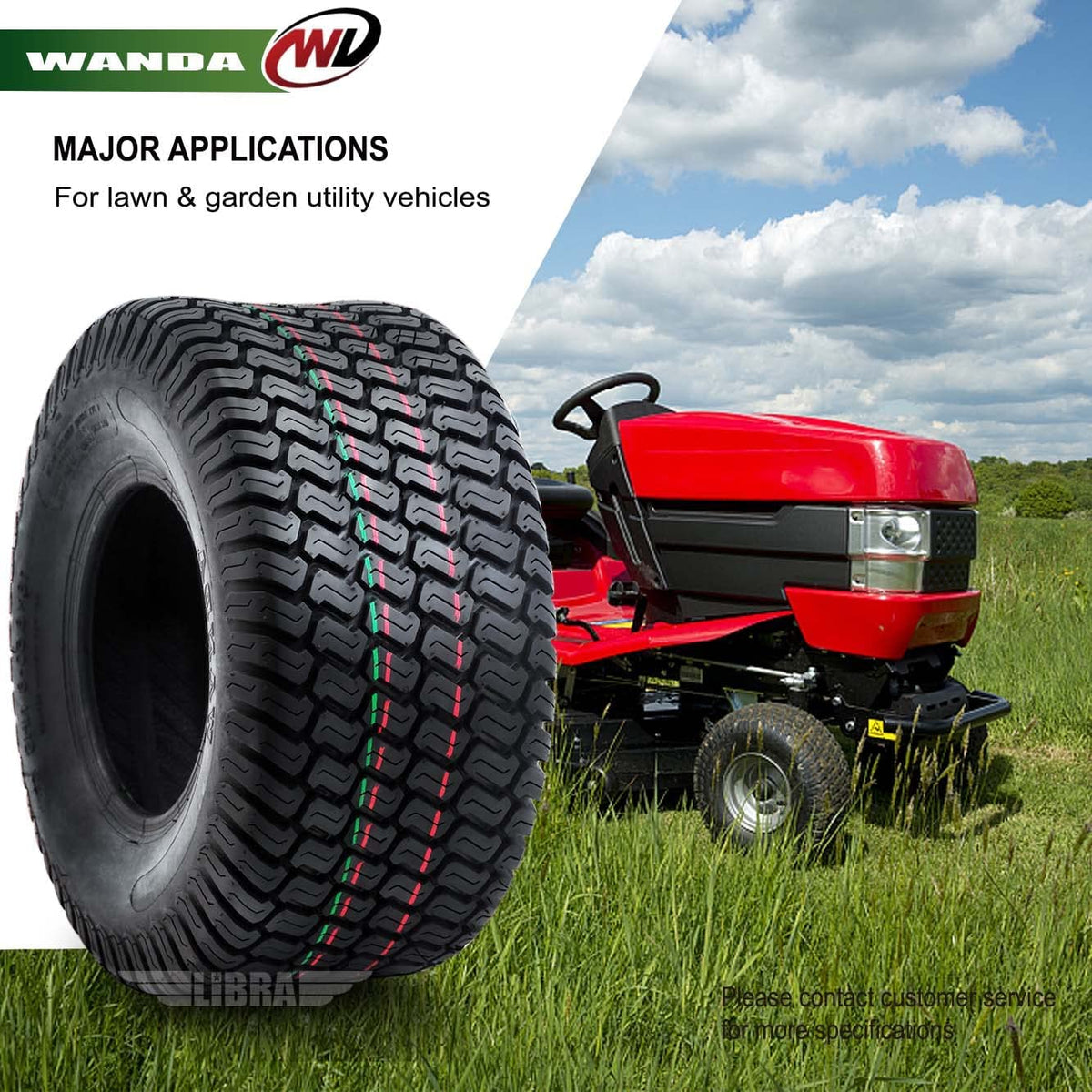 15x6-6 Lawn Mower Tractor Tires Set 2 V65828