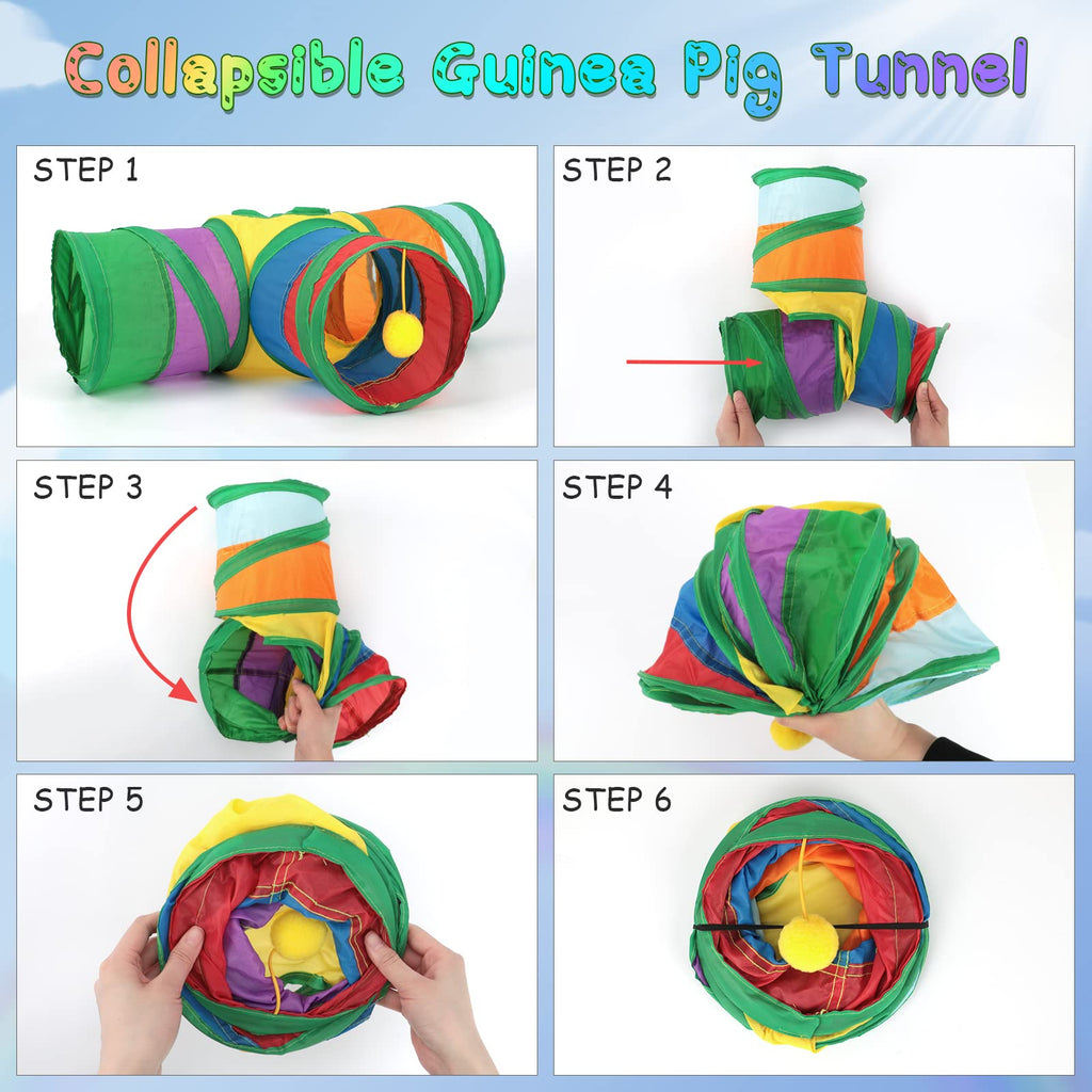 Guinea Pig Tunnels & Tubes Collapsible Small Animal Hideout L86283