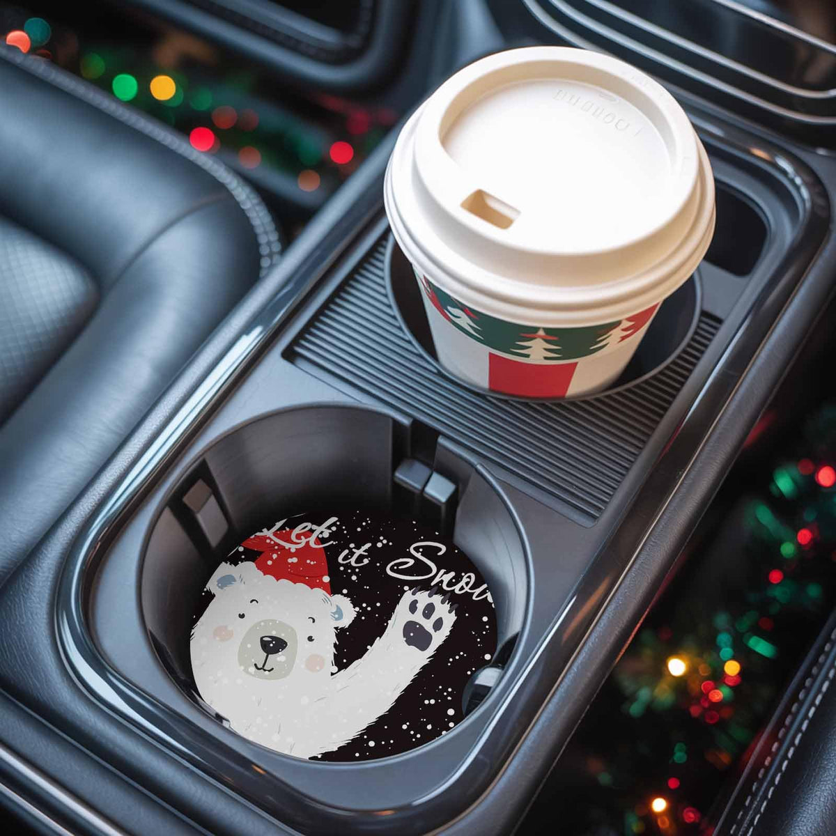 Absorbent Ceramic Stone Car Coasters Set of 2 Q151