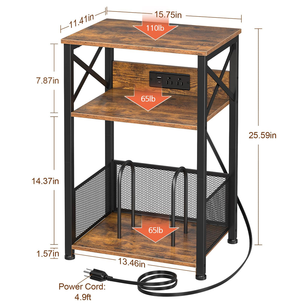 Record Player Stand with Charging Station V455448