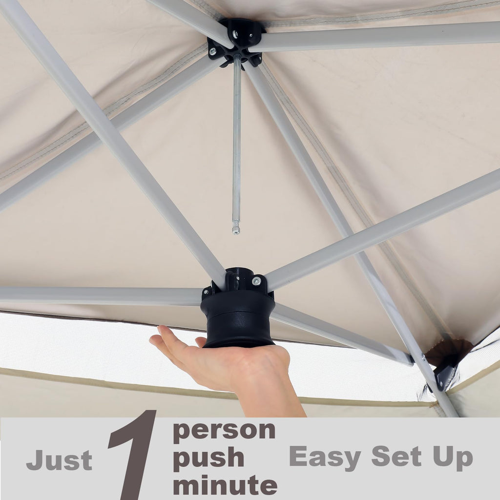 12x12 Pop Up Waterproof Outdoor Canopy with Mosquito Nettings and Carry Bag G162071