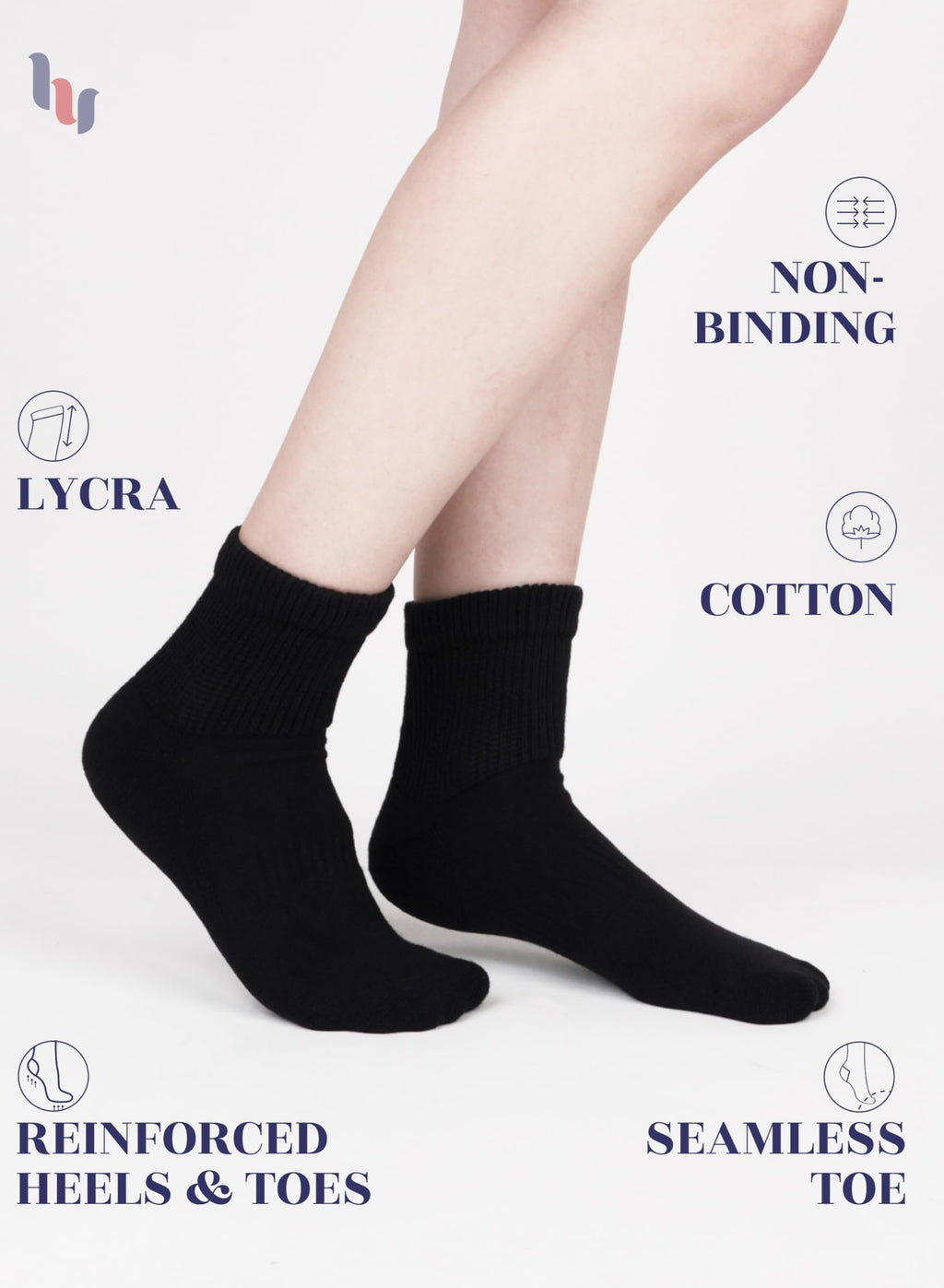 Cotton Ankle Socks 3-6 Pairs H299