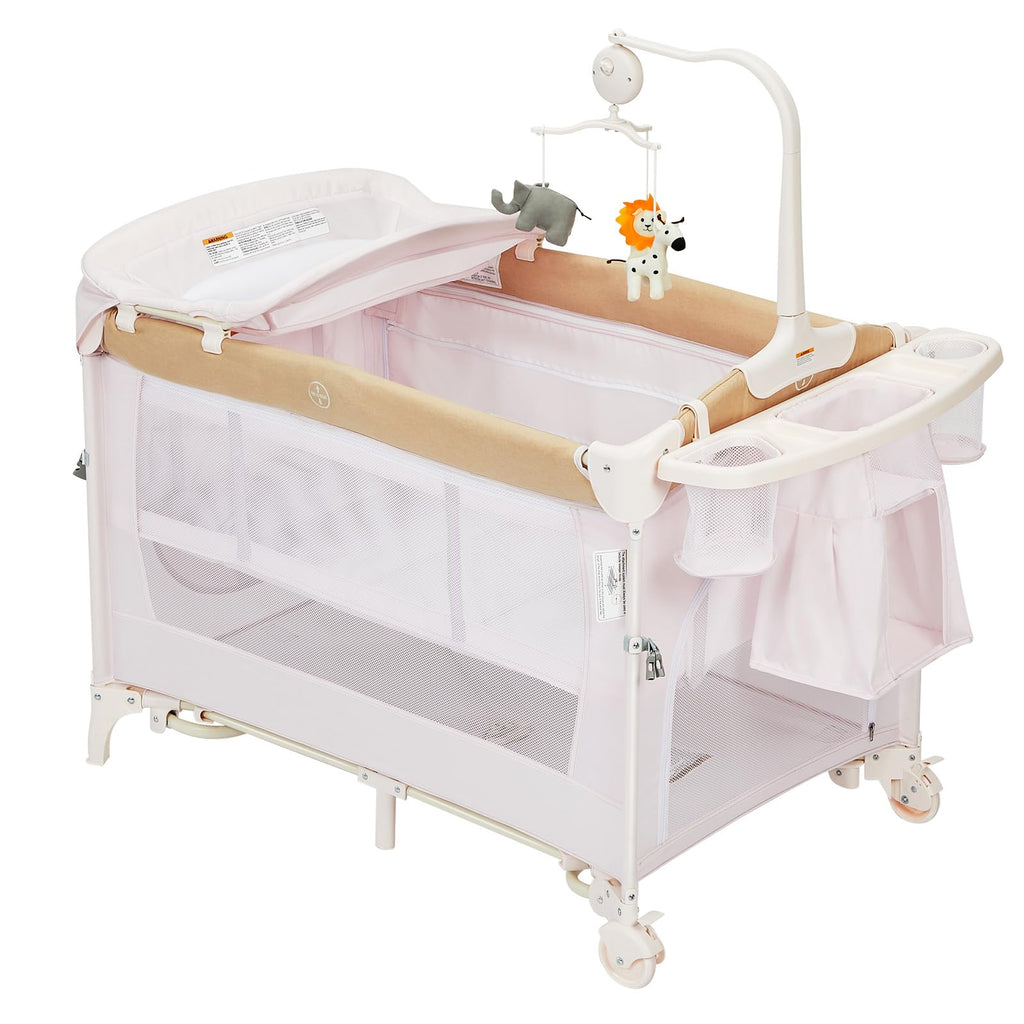 4 in 1 Pack and Play with Bassinet, Changing Table, Playpen and Carry Bag X436