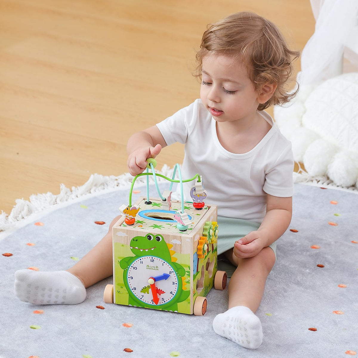 Montessori Wooden Activity Cube Toys S1119