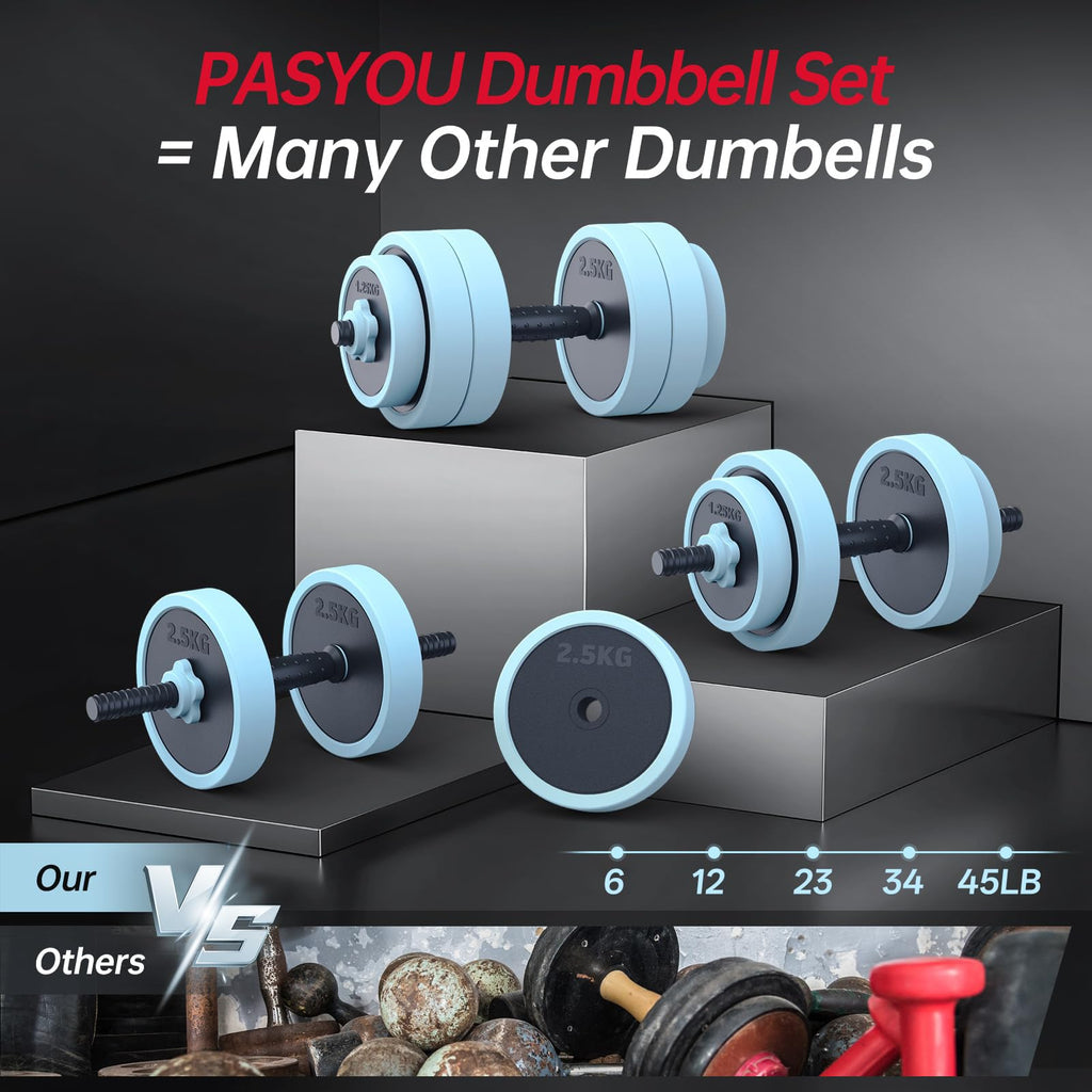 Adjustable 45lbs Dumbbell Set with Connector U902633