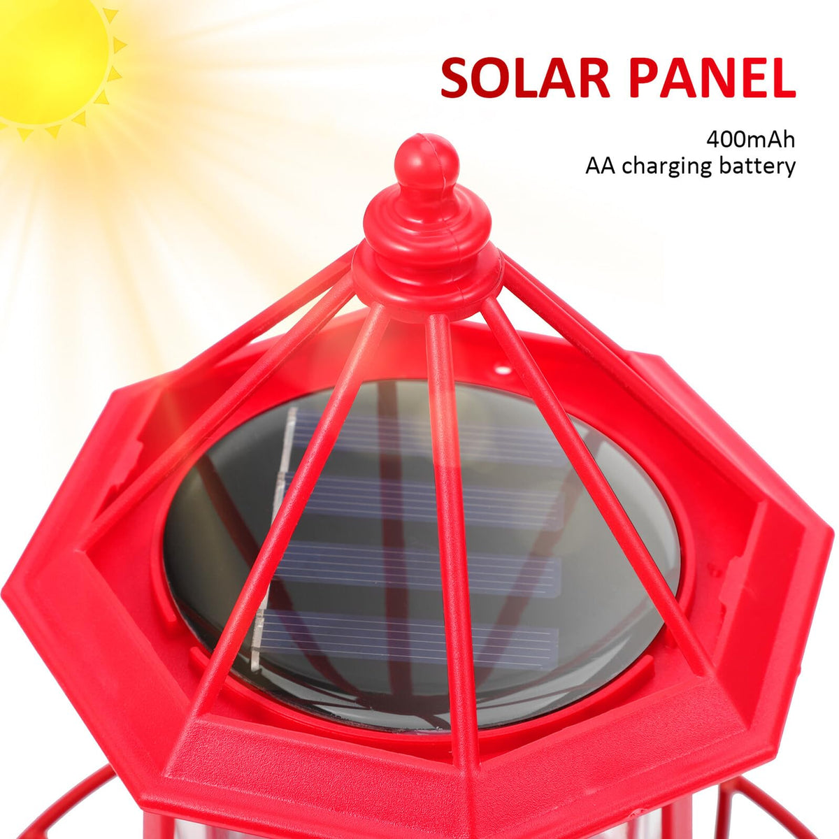 Solar Rotating Lighthouse Landscape Light P675777