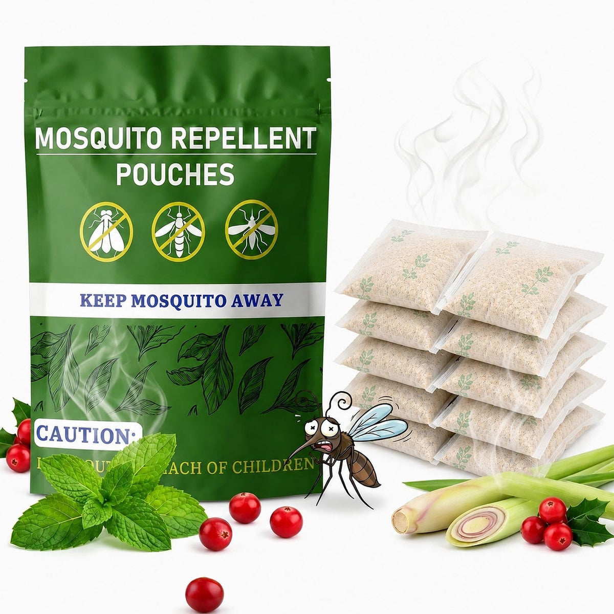 Natural Mosquito Repellent 10 Pouch C246802