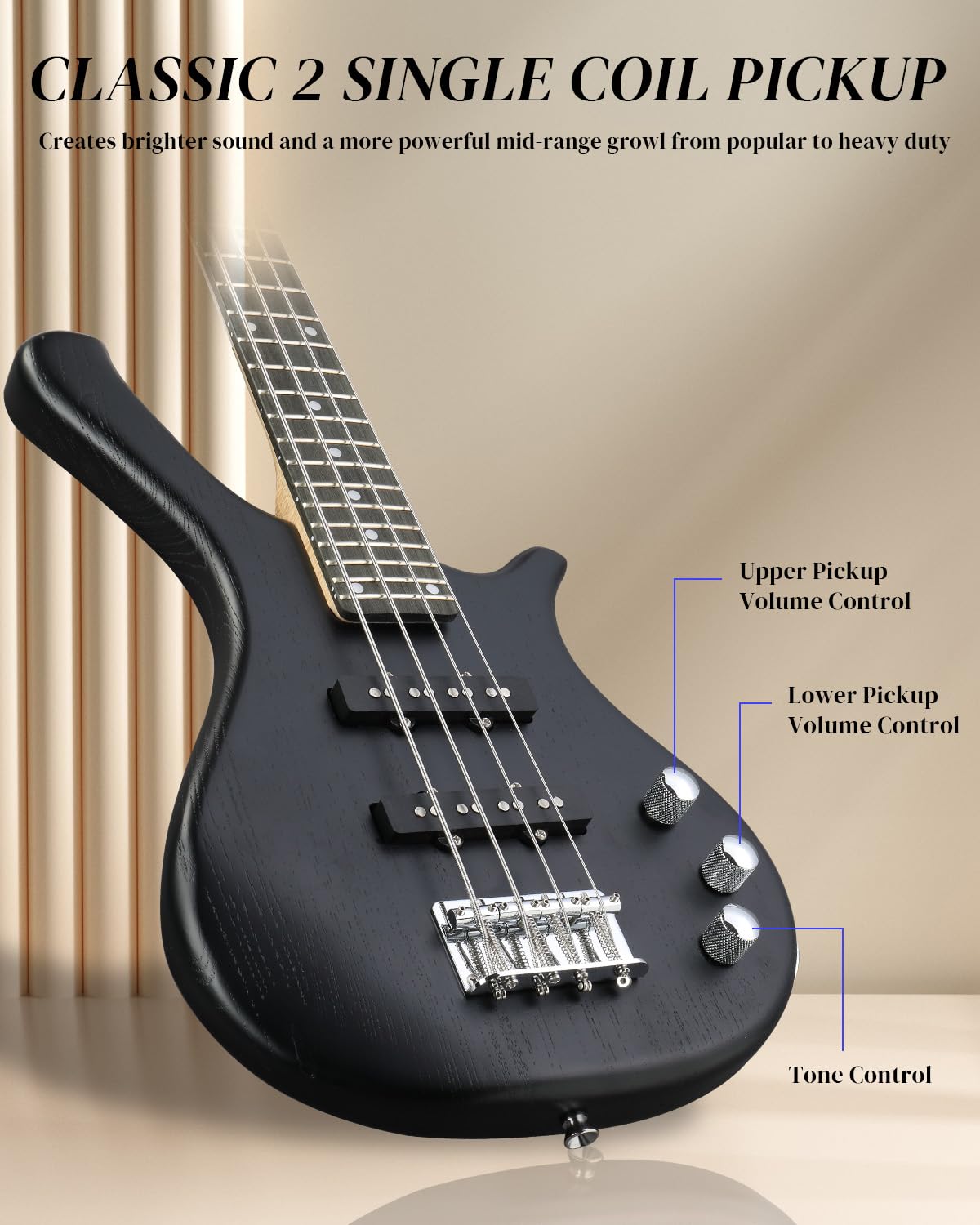 36 Inch 4 String Electric Bass Guitar J555341