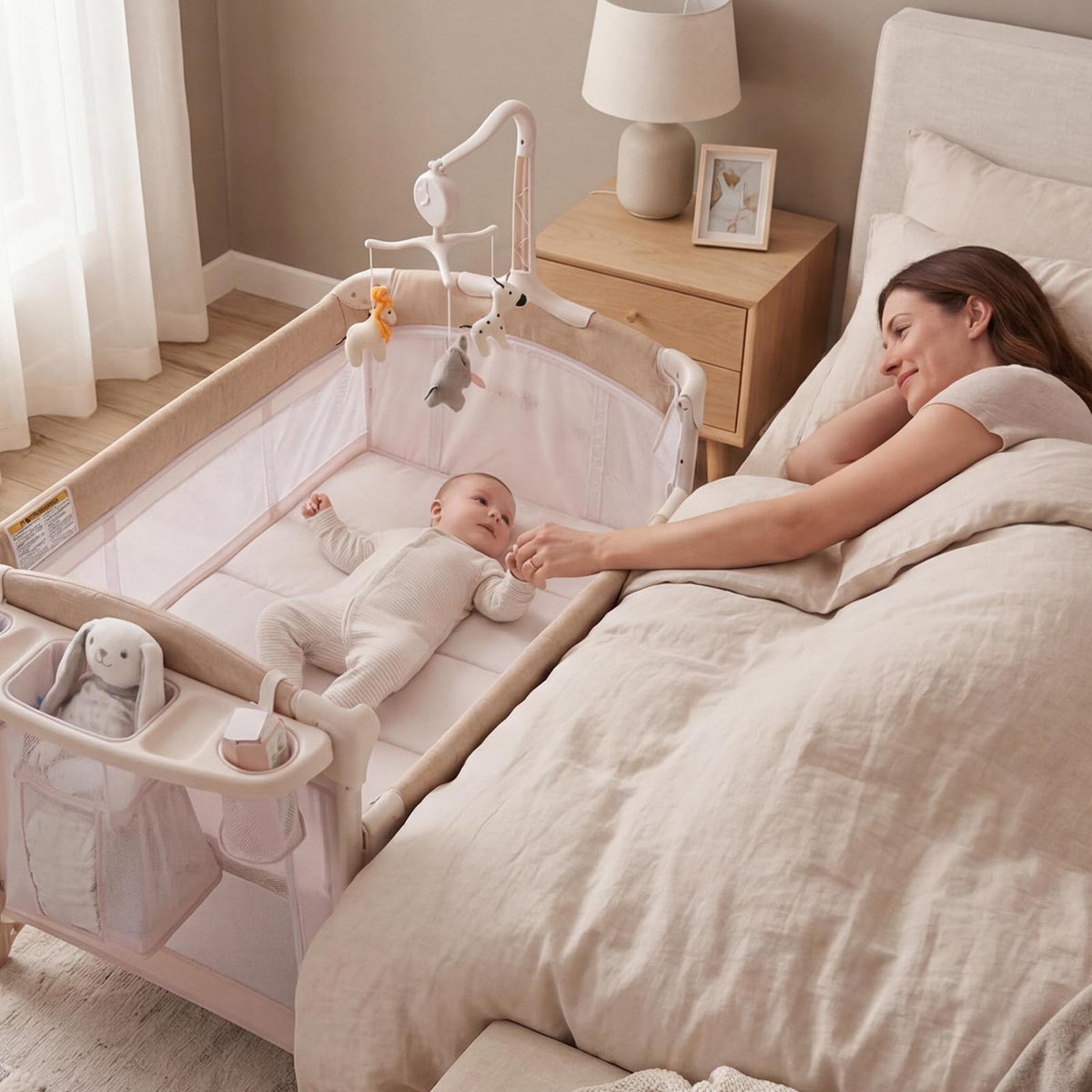 4 in 1 Pack and Play with Bassinet, Changing Table, Playpen and Carry Bag X436