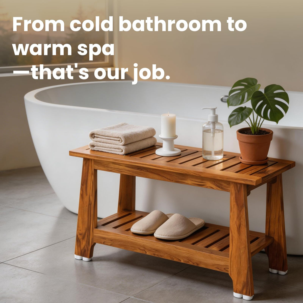 30" Teak Shower Bench I290