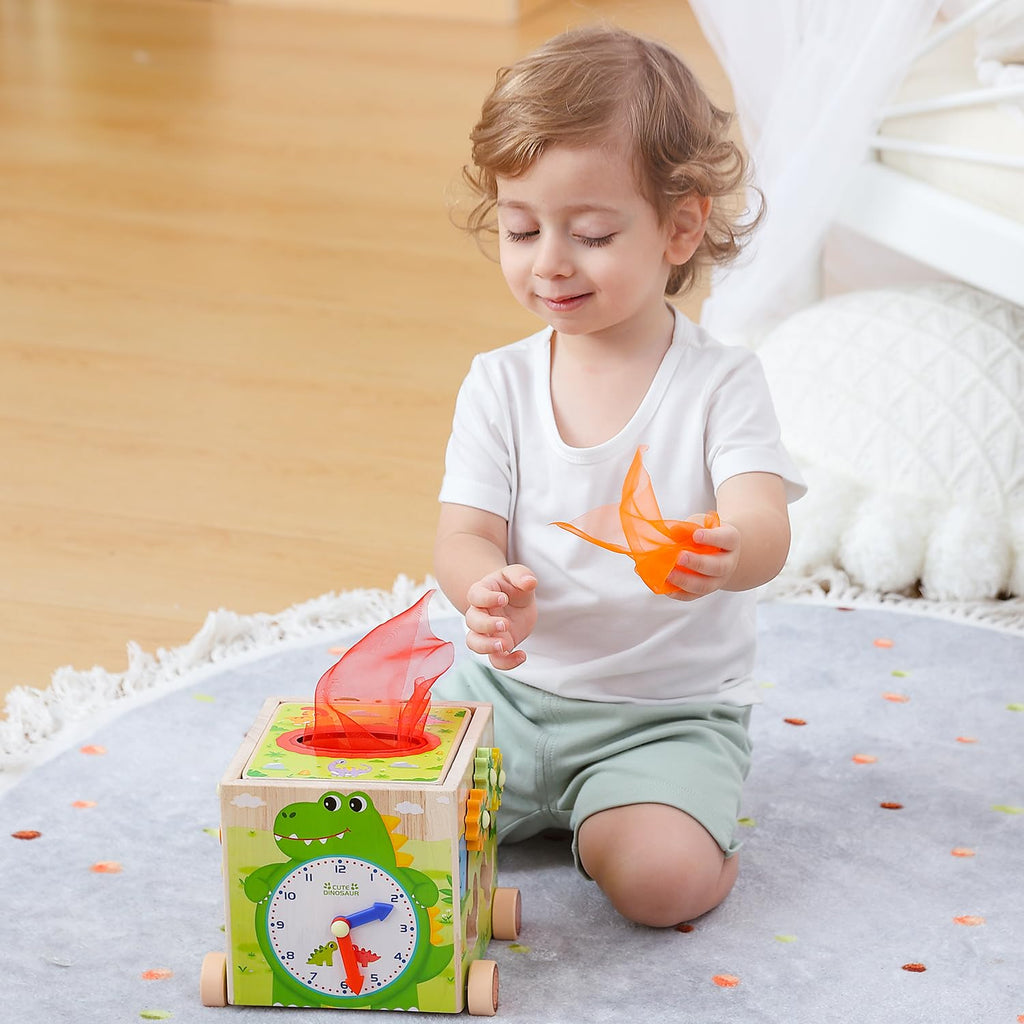 Montessori Wooden Activity Cube Toys S1119
