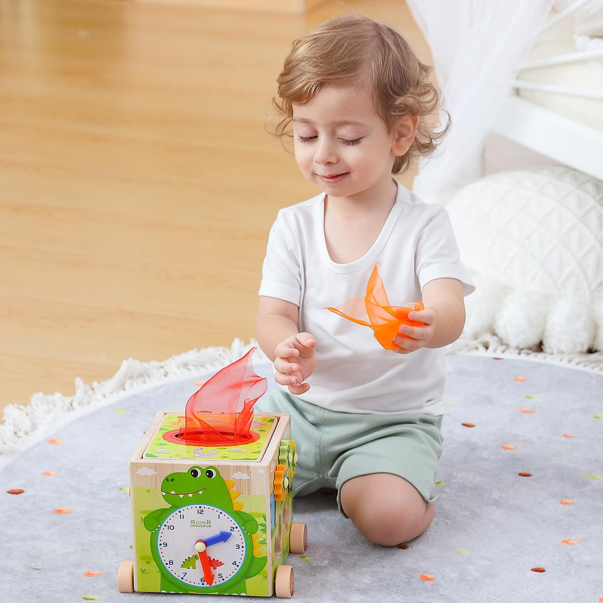 Montessori Wooden Activity Cube Toys S1119