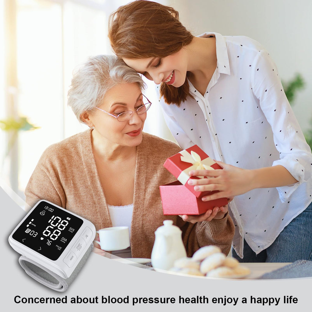 Wrist Blood Pressure Monitor with 2 Users Memory LCD Display R909
