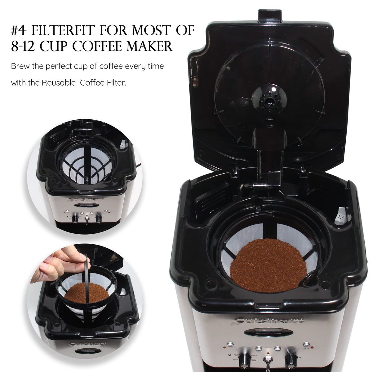 4-Pack Reusable Cone Coffee Filter V805443