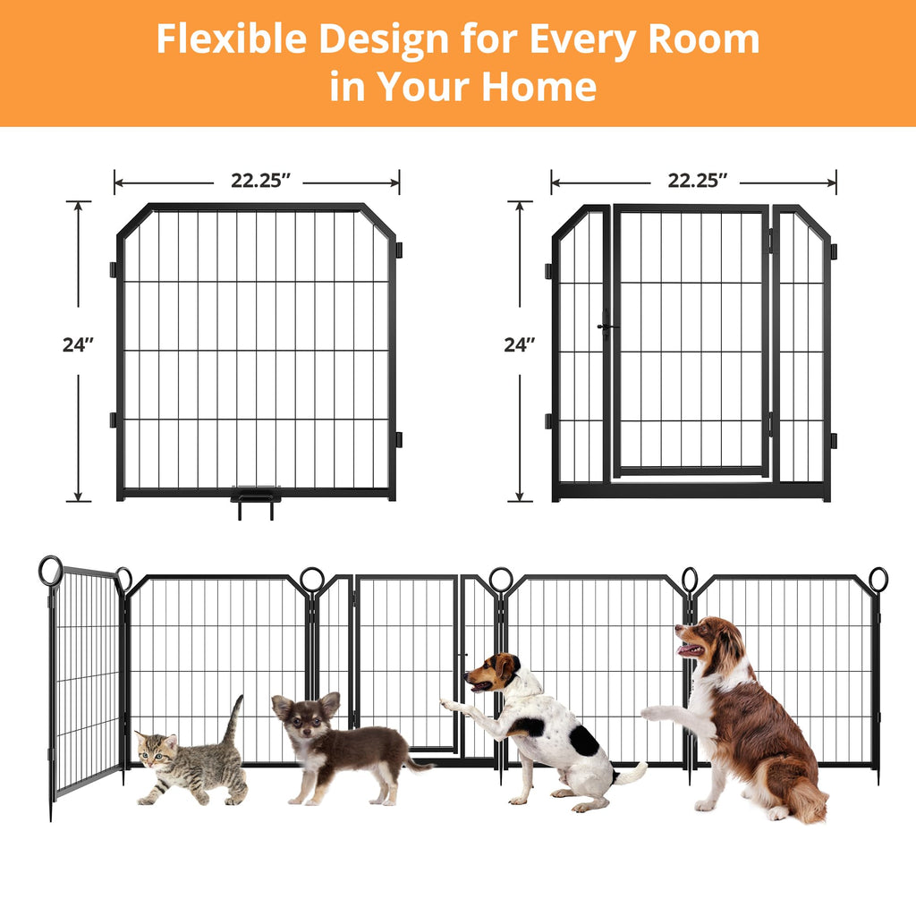 32 Inch 16 Panel Metal Dog Playpen D82212