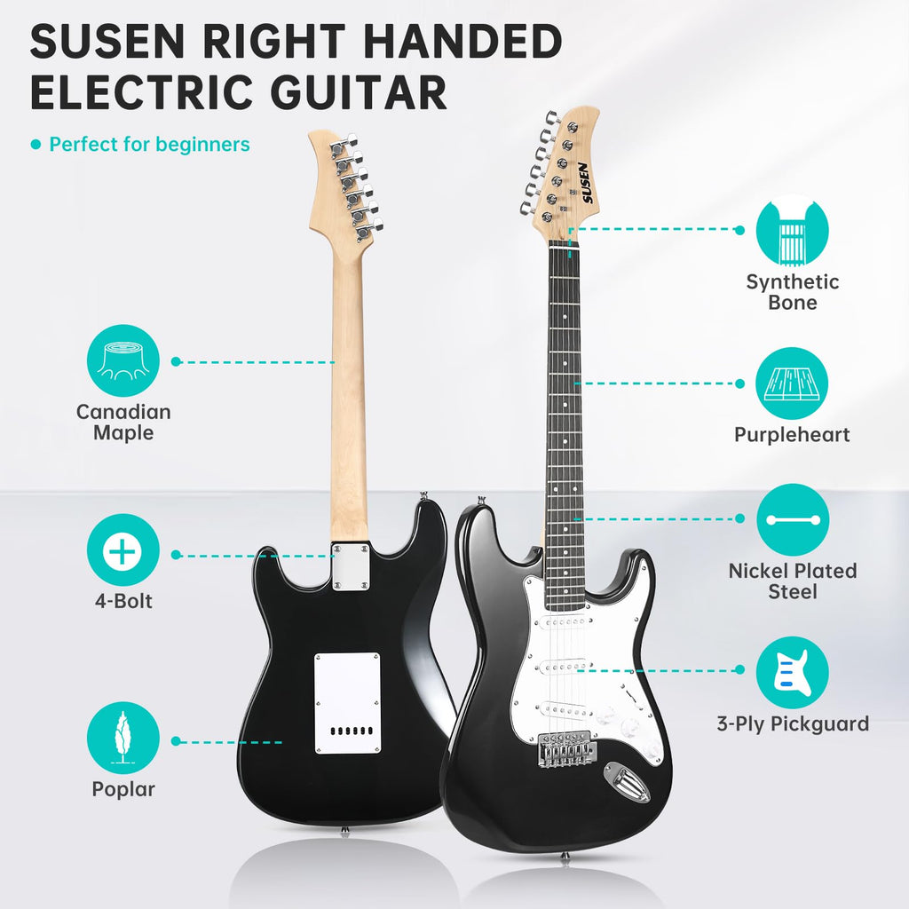 39 Inch Solid Full-size Electric Guitar with Amplifier Bag J747