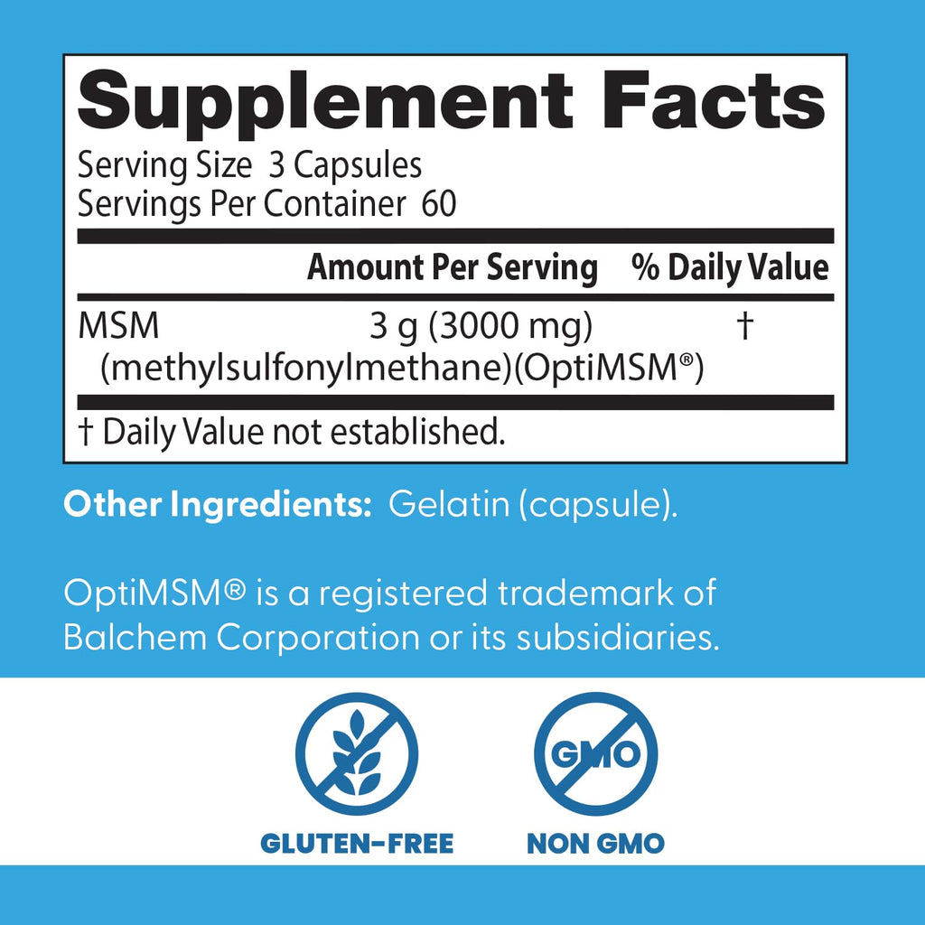 MSM Supplement Capsules O8154