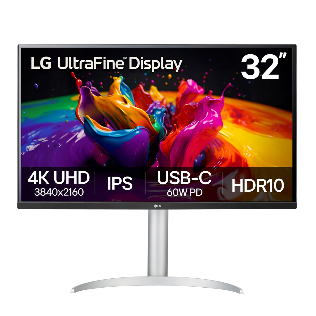 32-inch 4K UHD IPS Computer Monitor with Built-in Speaker, White B123813