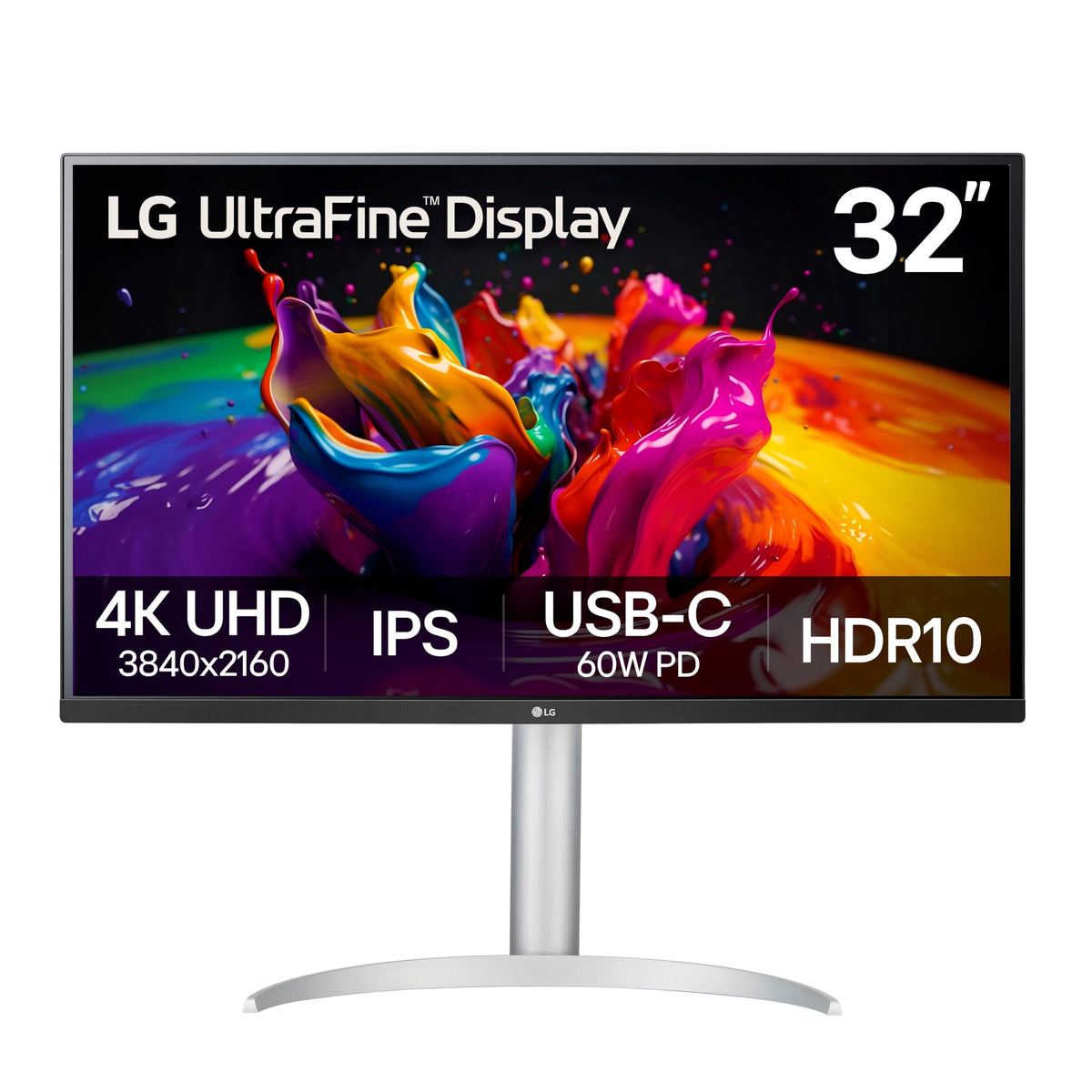 32-inch 4K UHD IPS Computer Monitor with Built-in Speaker, White B123813