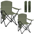 2 Pack Olive Green Portable Folding Camping Chair H5429