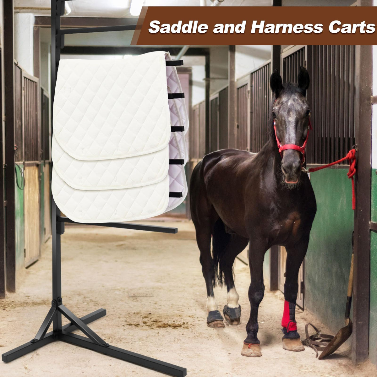 8-Tier Saddle Pad Rack with Stand A231617