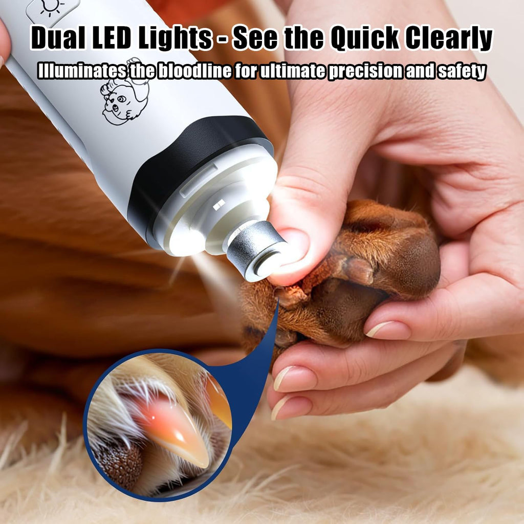 Ultra Quiet Dog Nail Grinder with Dual LED Lights S452482