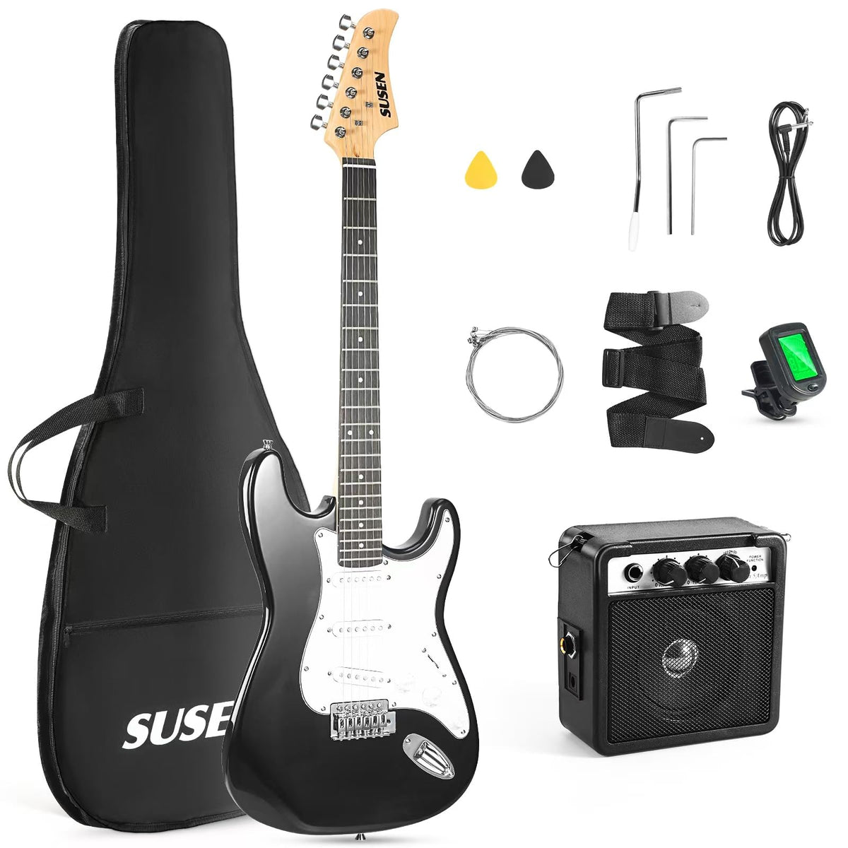 39 Inch Solid Full-size Electric Guitar with Amplifier Bag J747