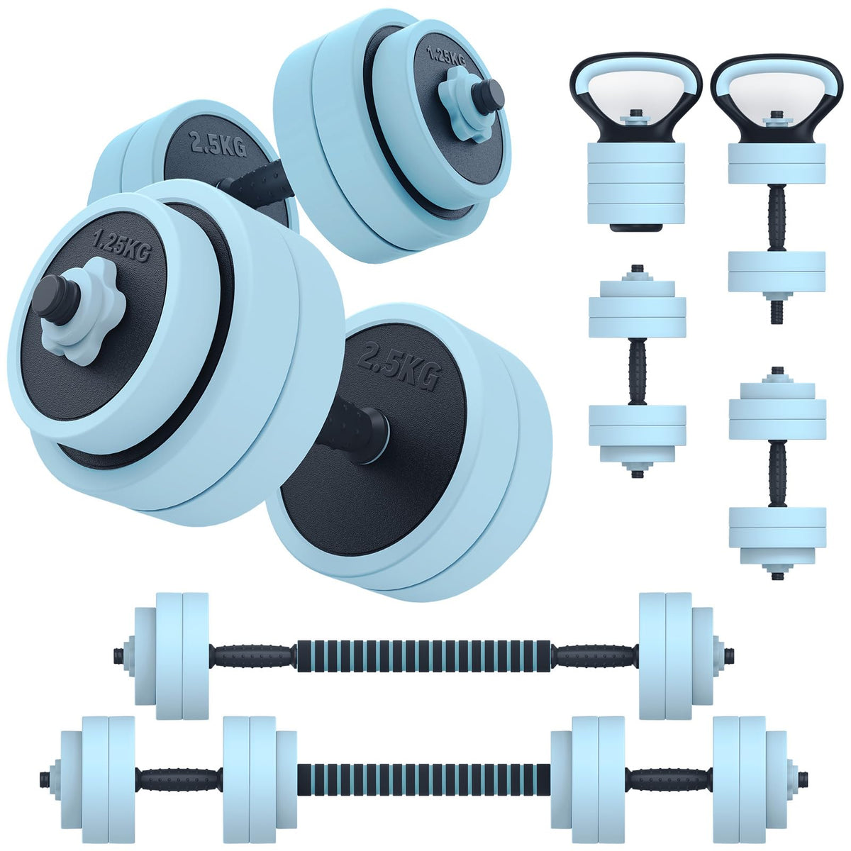 Adjustable 45lbs Dumbbell Set with Connector U902633