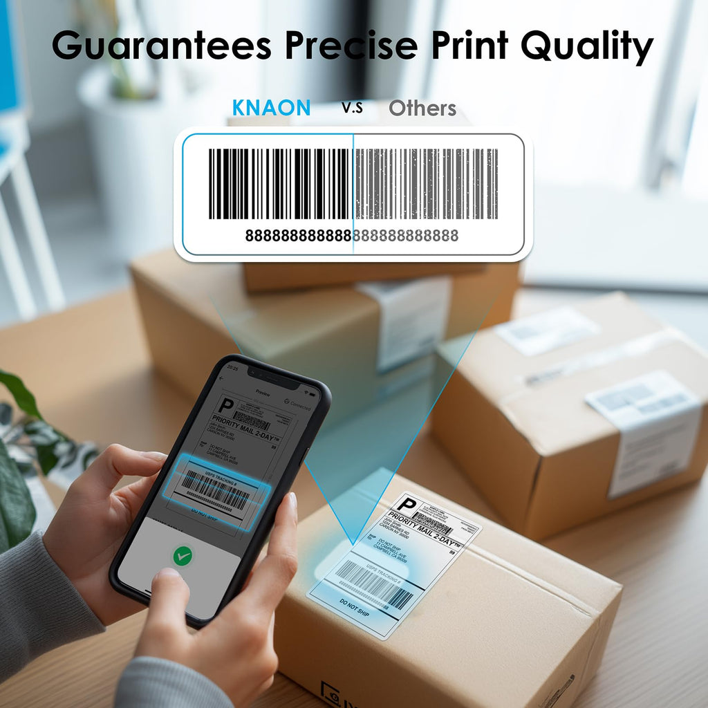 White 4x6 Portable Bluetooth Thermal Label Printer S13868