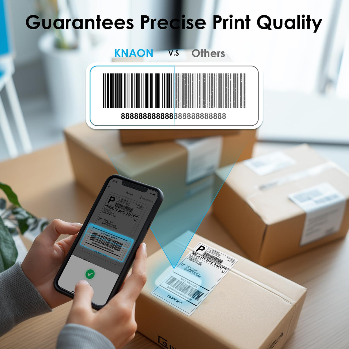 White 4x6 Portable Bluetooth Thermal Label Printer S13868