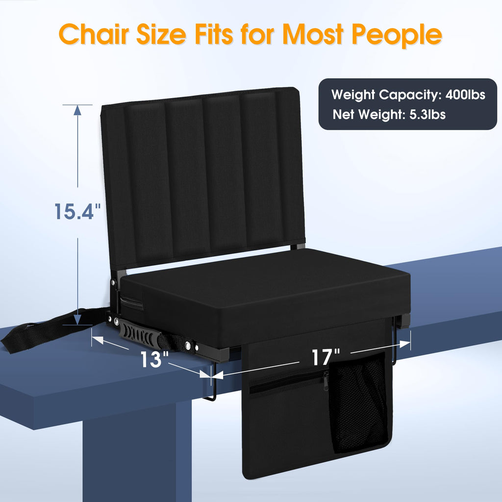 Portable Folding Stadium Seat with Back Support 2 Pack B24179