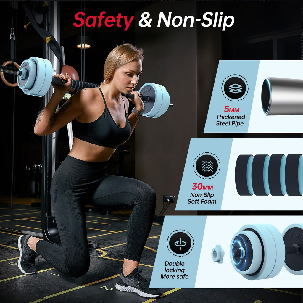 Adjustable 45lbs Dumbbell Set with Connector U902633