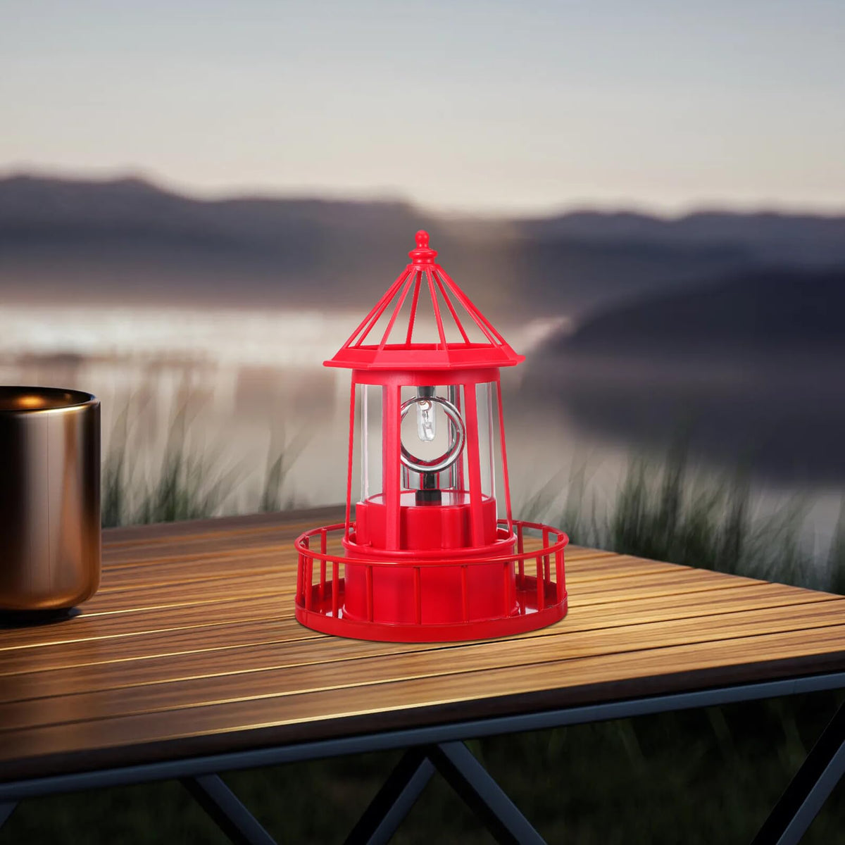 Solar Rotating Lighthouse Landscape Light P675777