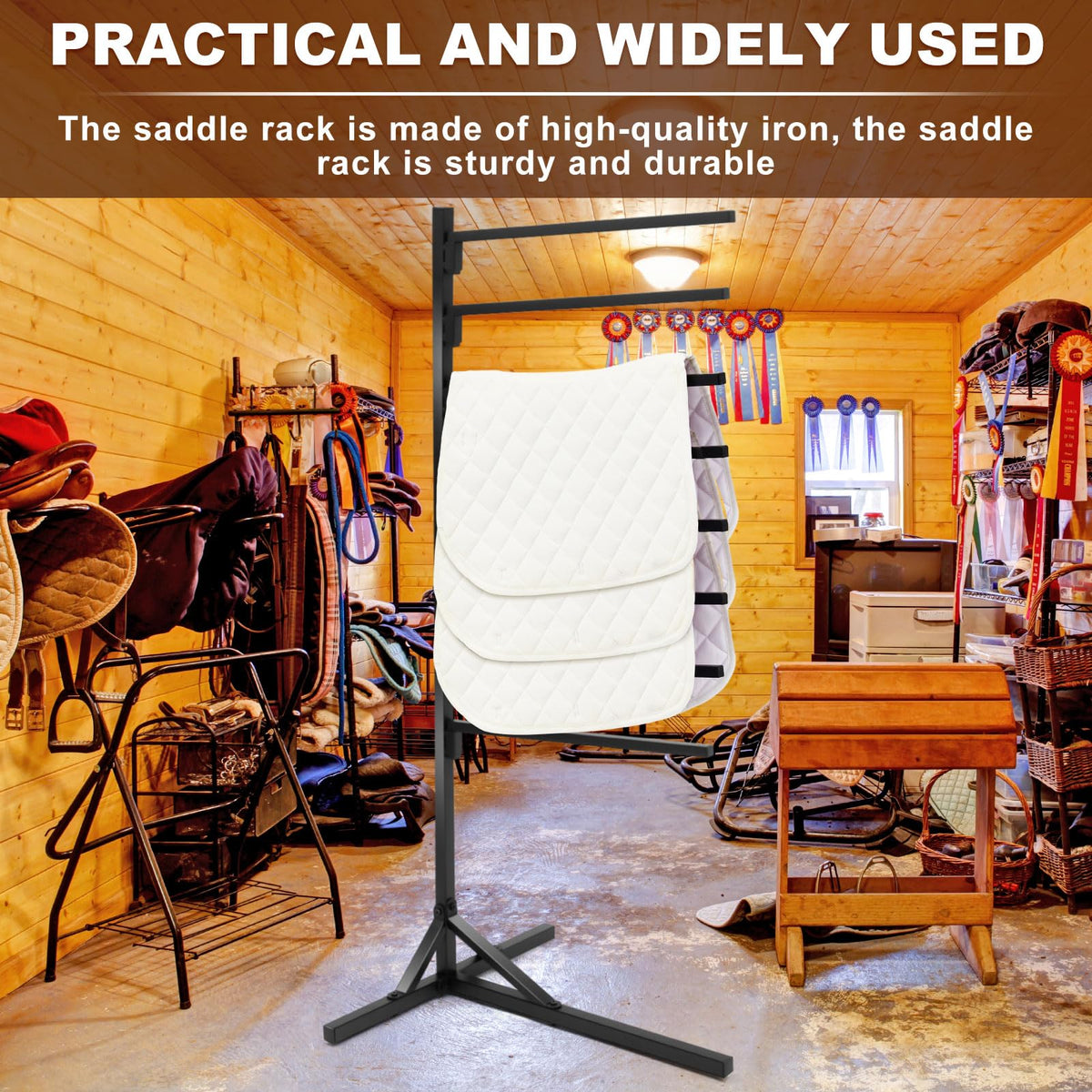 8-Tier Saddle Pad Rack with Stand A231617