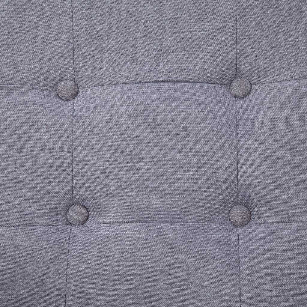 Light Gray 2-Seater Upholstered Fabric Sofa with Armrests T707883