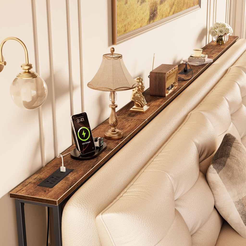 118 Inch Sofa Table with Power Outlets V141