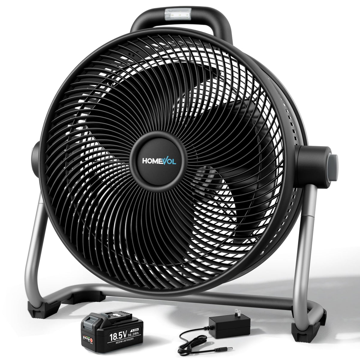 20 Inch Cordless Rechargeable Battery Powered Floor Fan K615461