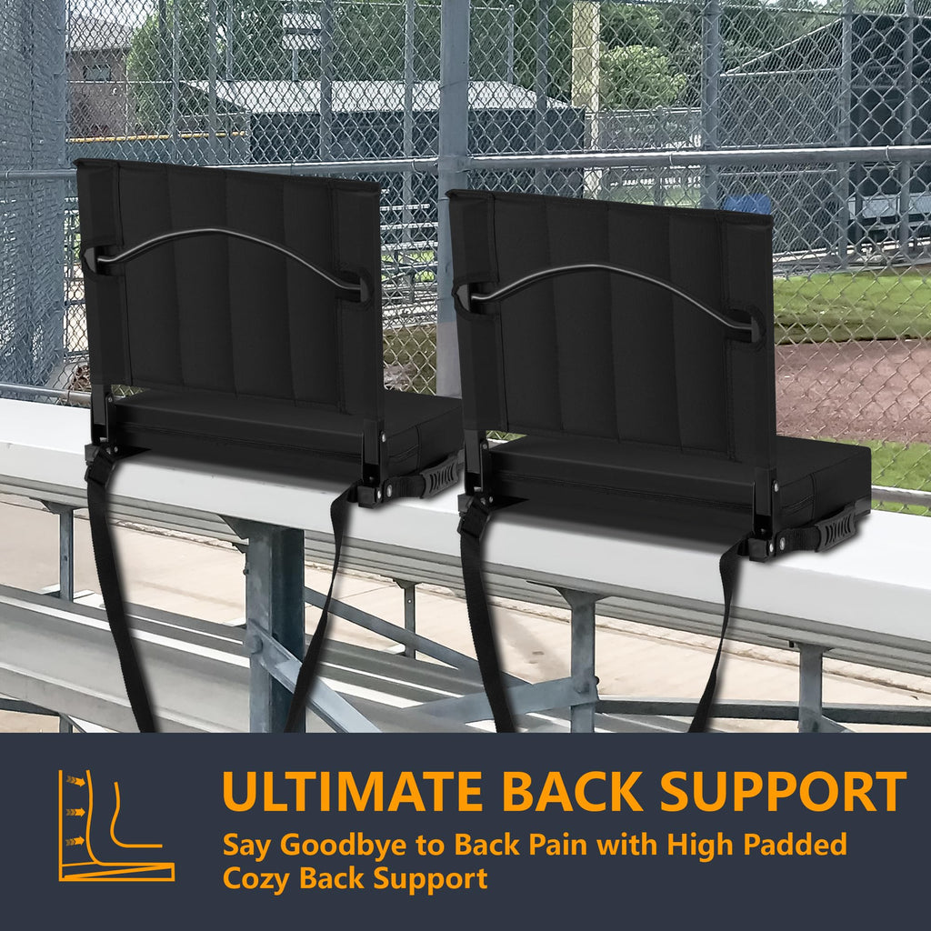 Portable Folding Stadium Seat with Back Support 2 Pack B24179
