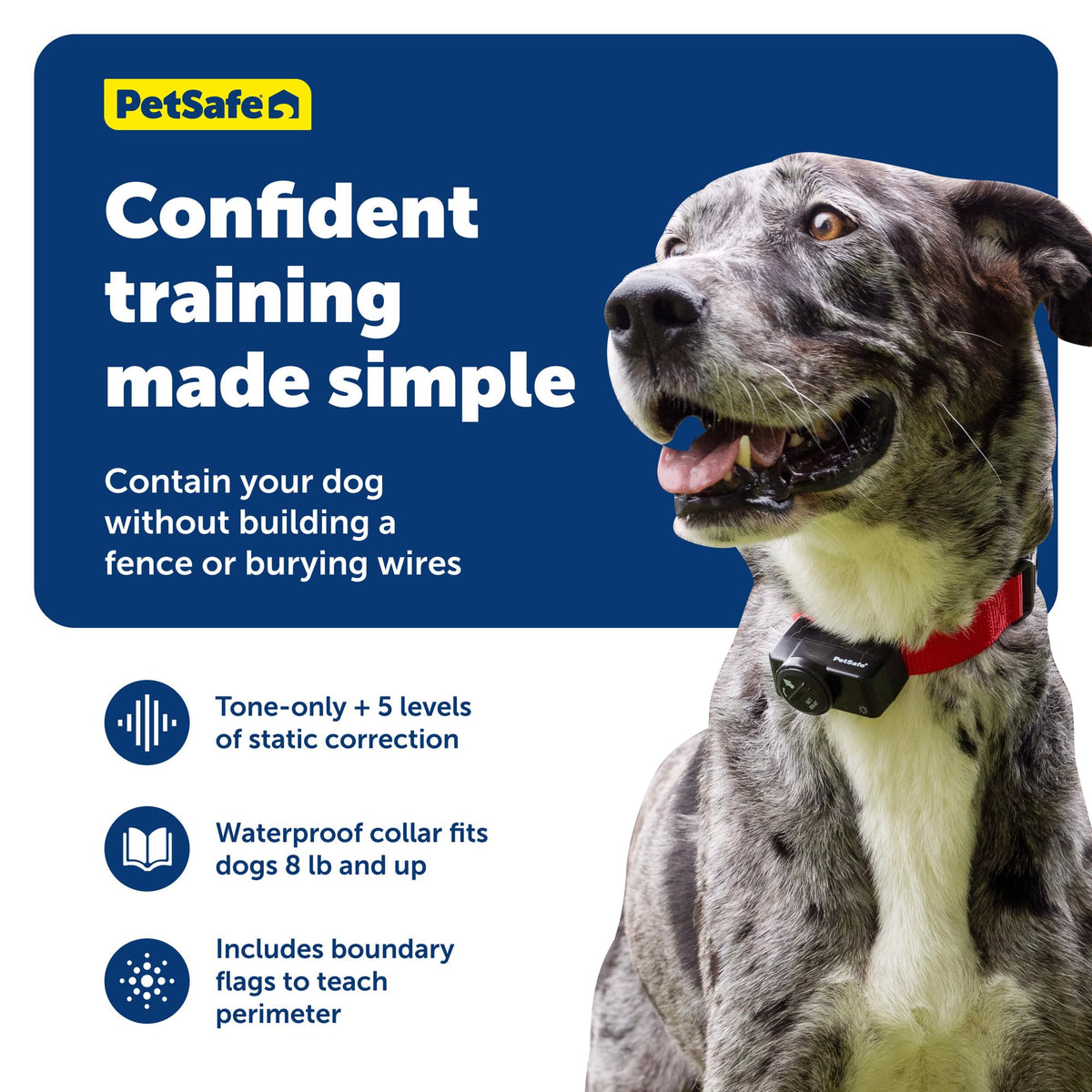 Wireless Pet Containment System, 2 Dogs, Up to 1/2 Acre I890149