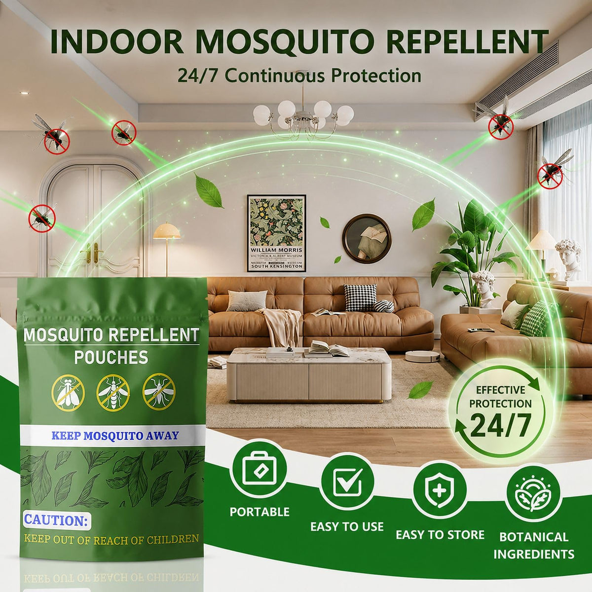 Natural Mosquito Repellent 10 Pouch C246802