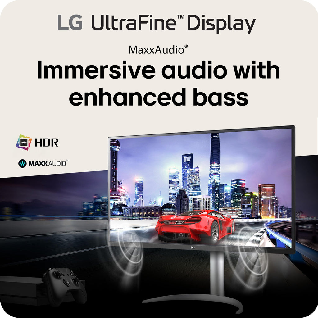 32-inch 4K UHD IPS Computer Monitor with Built-in Speaker, White B123813