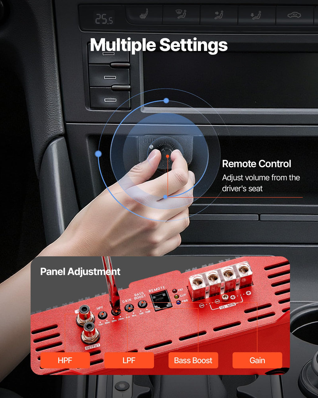 1-Channel Class D Car Audio Amplifier R7364