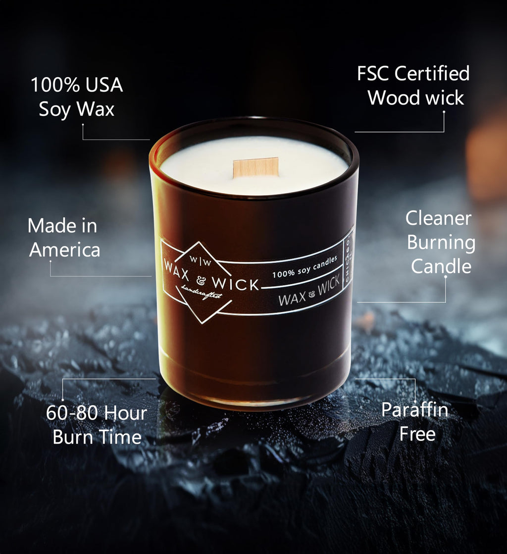 12oz Soy Wax Double Wood Wick Scented Candle L997