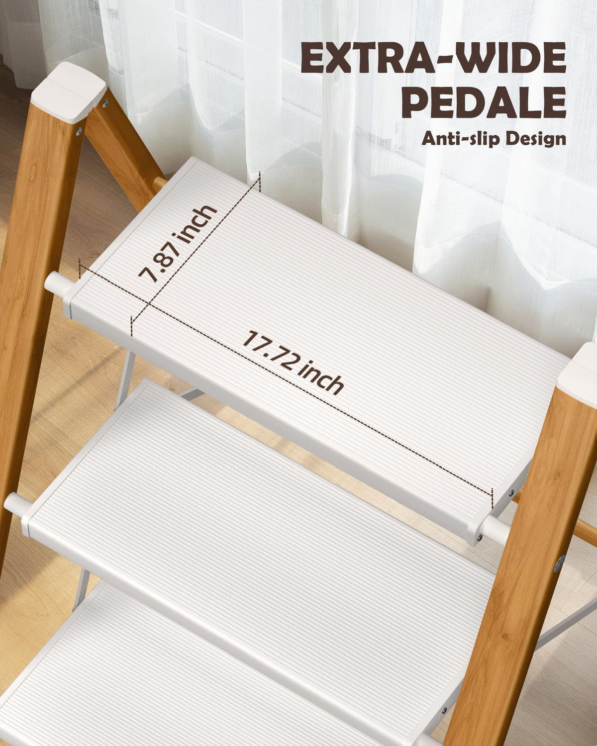 3 Step Stool with Anti-Slip Wide Pedal A127429