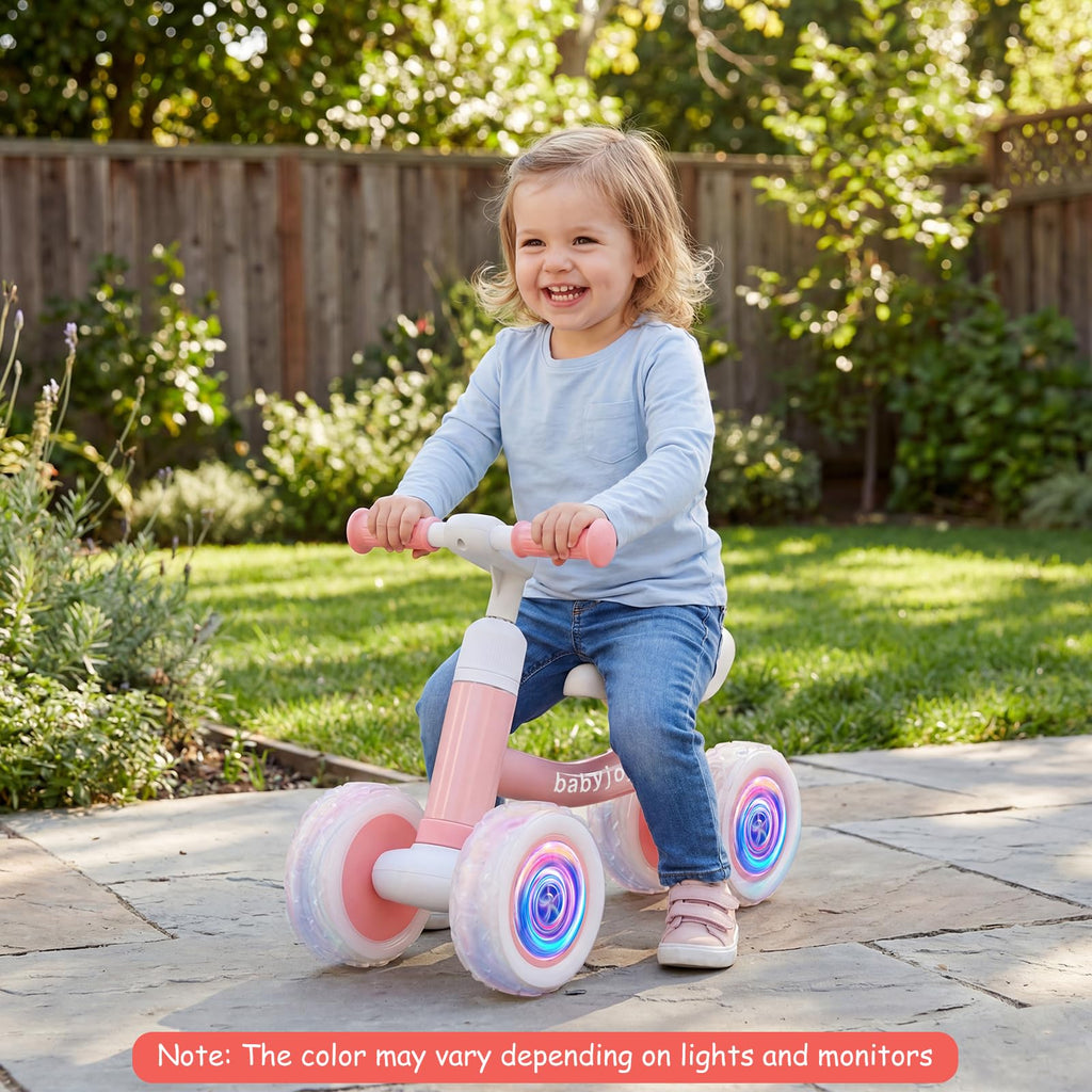 4 Wheels Toddler Balance Bike with Adjustable Handlebar & Seat L4676