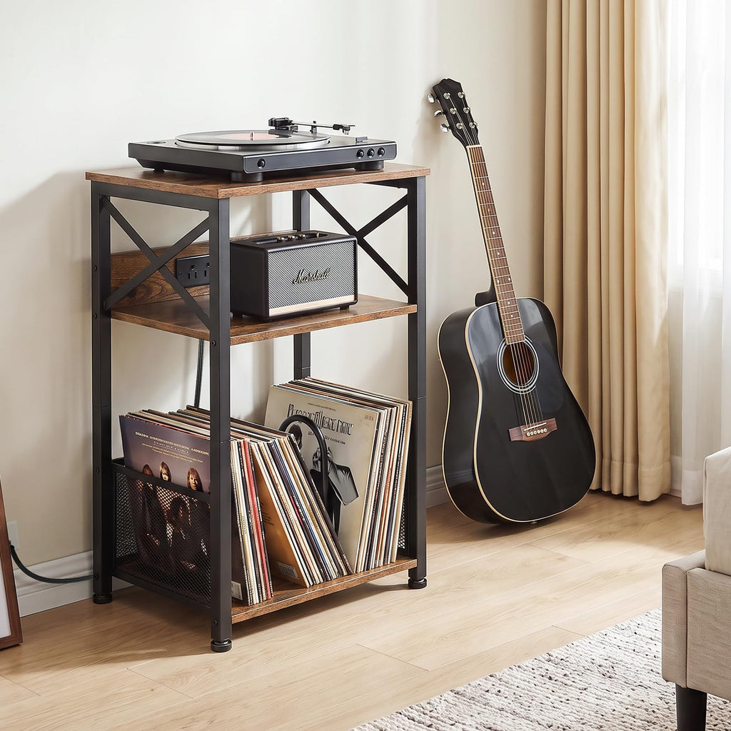 Record Player Stand with Charging Station V455448