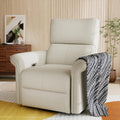 Fabric Light Gray Swivel Rocker Recliner Chair G594465