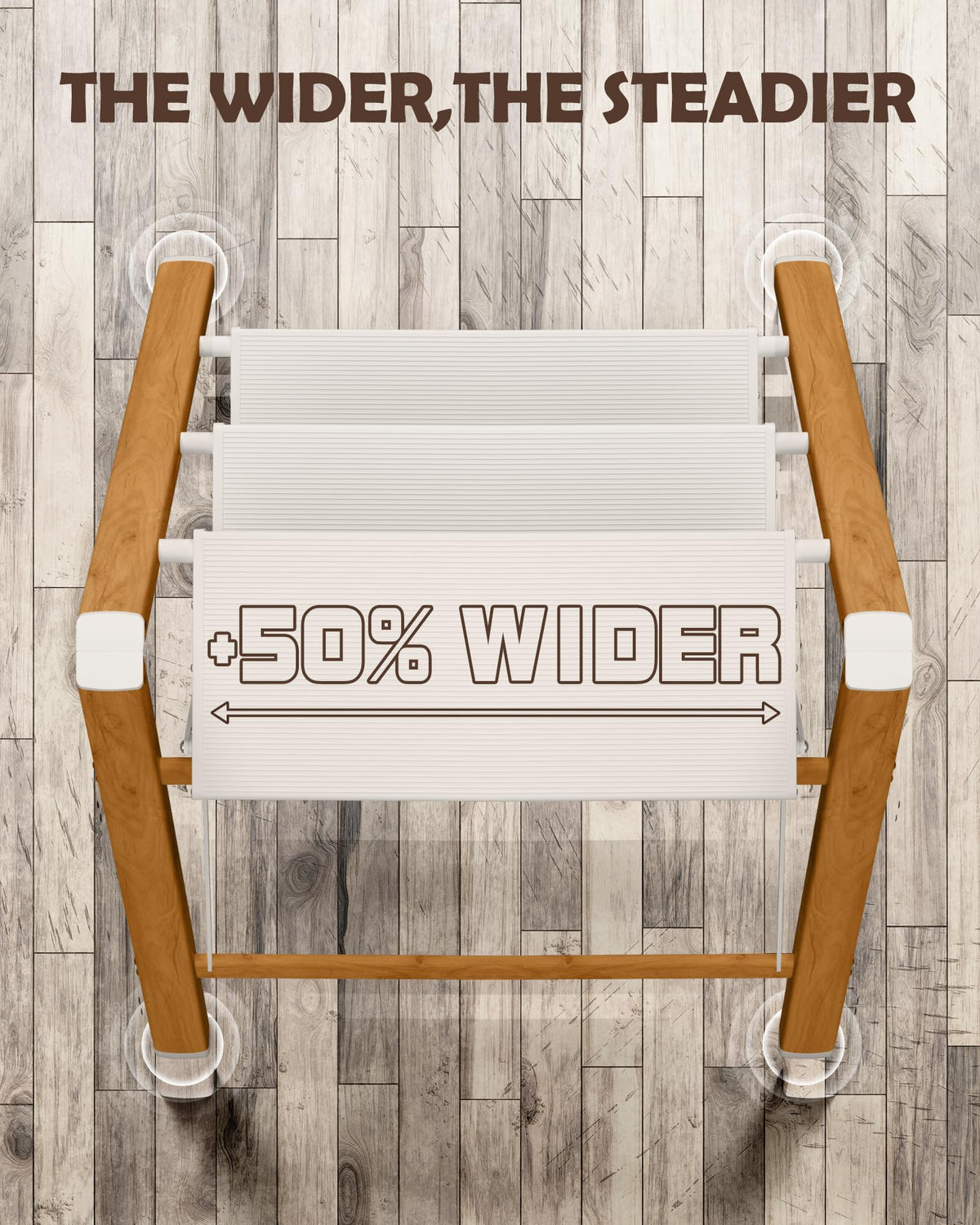 3 Step Stool with Anti-Slip Wide Pedal A127429